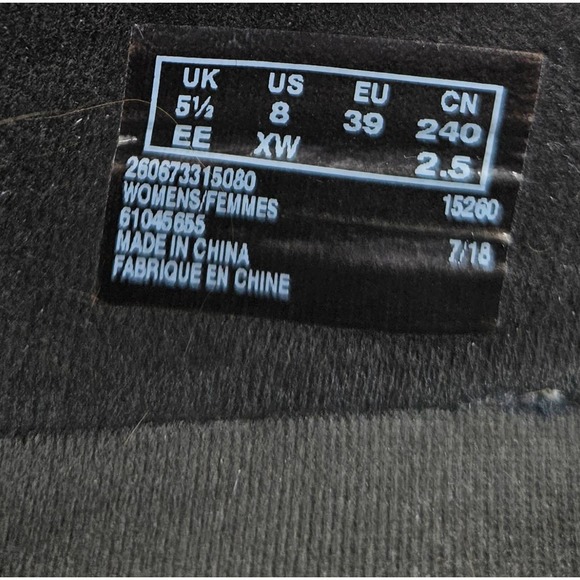 Clarks Collection Soft Cushion Black Ashland Bubble Loafer Wedge Heel Size 8 - Picture 3 of 11